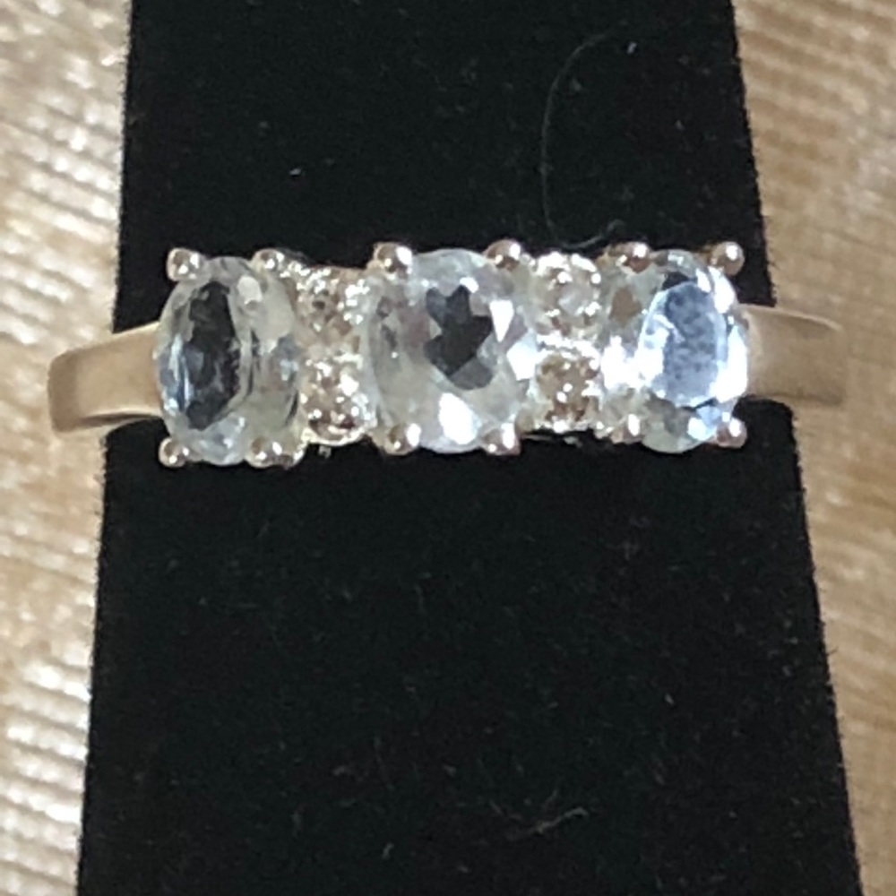 Sterling Silver Aquamarine Ring